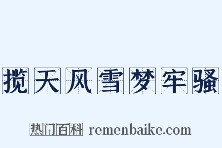 揽天风雪梦牢骚是什么意思的图片